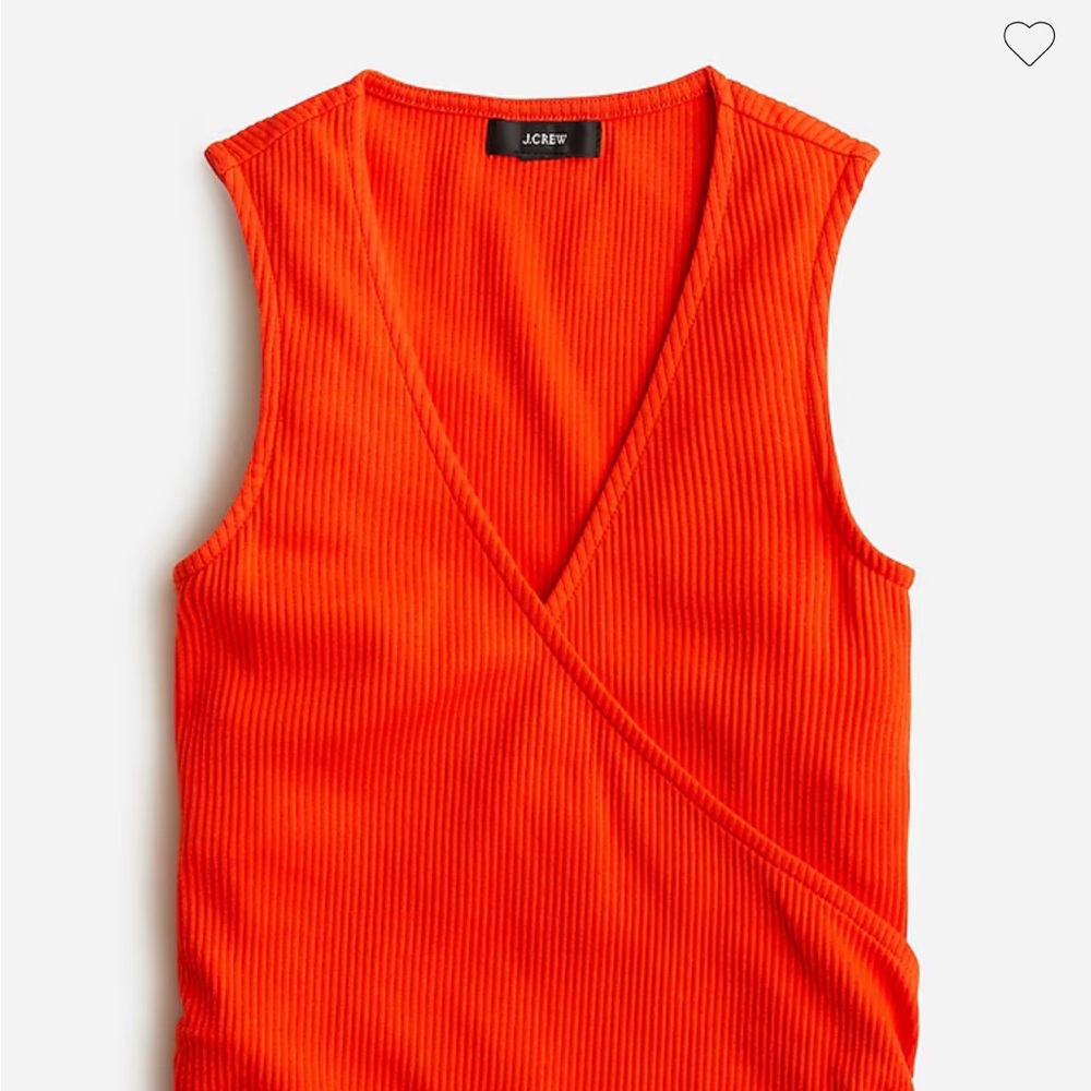 JCrew vintage rib crop vneck top